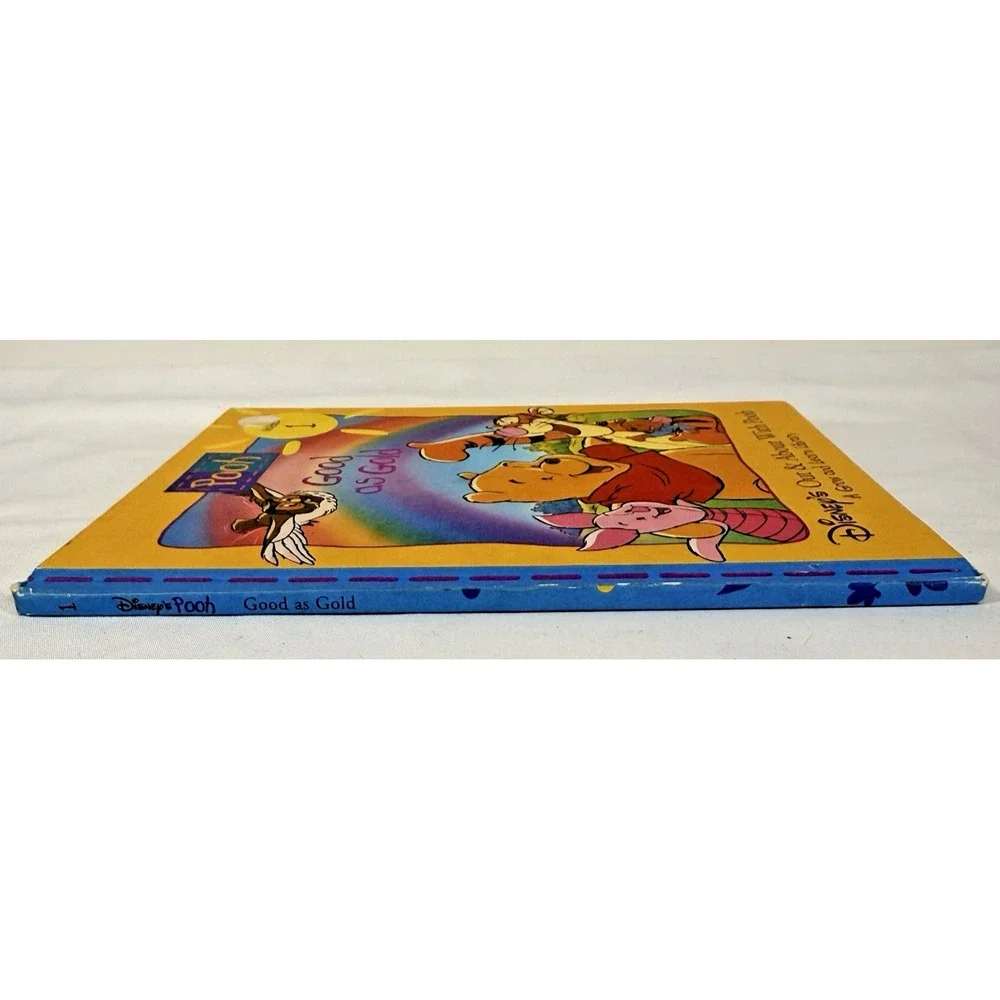 Disney Winnie the Pooh Book Kids Volume 1 Yellow Good as Gold Hardcover Library